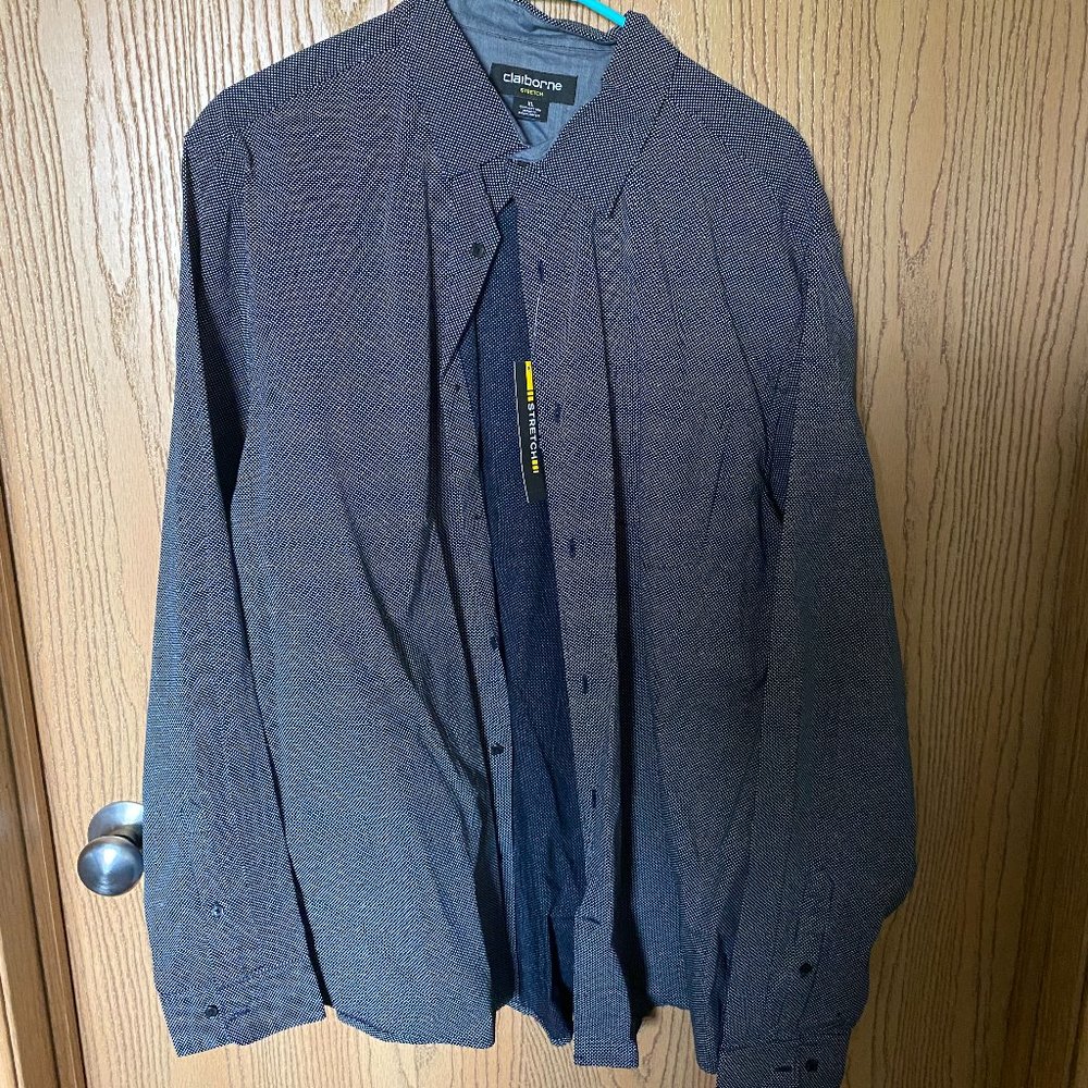Claiborne Long Sleeve Button Dress Shirt